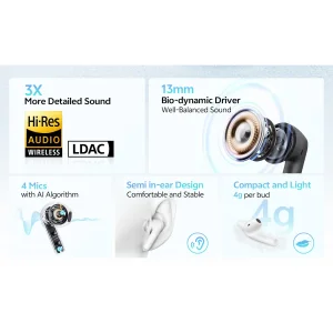 هدفون بلوتوثی کیو سی وای مدل AilyBuds E10 QT35