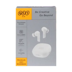 هدفون بلوتوثی کیو سی وای مدل Melobuds ANC HT05 با نویز کنسلینگ فعال (ANC)، درگاه شارژ USB Type-C، پشتیبانی از شارژ سریع، تکنولوژی حذف باد، مقاوم در برابر رطوبت و عرق