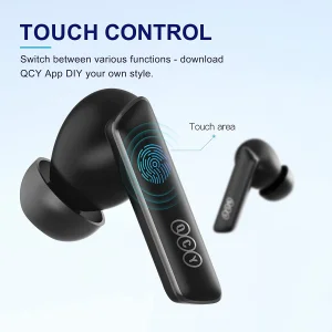 هدفون بلوتوثی کیو سی وای مدل Melobuds ANC HT05 با نویز کنسلینگ فعال (ANC)، درگاه شارژ USB Type-C، پشتیبانی از شارژ سریع، تکنولوژی حذف باد، مقاوم در برابر رطوبت و عرق