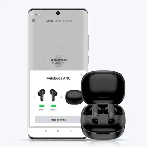 هدفون بلوتوثی کیو سی وای مدل Melobuds ANC HT05 با نویز کنسلینگ فعال (ANC)، درگاه شارژ USB Type-C، پشتیبانی از شارژ سریع، تکنولوژی حذف باد، مقاوم در برابر رطوبت و عرق
