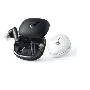 هدفون بلوتوثی انکر مدل Soundcore Liberty 4 A3953 با نویز کنسلینگ فعال (ANC)، درگاه شارژ USB Type-C، دارای 6 میکروفون برای مکالمه شفاف، مقاوم در برابر رطوبت و عرق (IPX4)