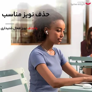 هدفون بلوتوثی انکر مدل Soundcore Liberty 4 A3953 با نویز کنسلینگ فعال (ANC)، درگاه شارژ USB Type-C، دارای 6 میکروفون برای مکالمه شفاف، مقاوم در برابر رطوبت و عرق (IPX4)