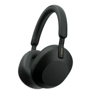 هدفون بی‌سیم سونی مدل WH-1000XM5 با نویز کنسلینگ فعال (ANC)، درگاه شارژ USB Type-C، دارای 4 میکروفون با فناوری Beamforming، پشتیبانی از دستیار صوتی، قابلیت اتصال همزمان به دو دستگاه