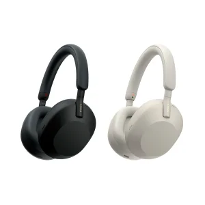 هدفون بی‌سیم سونی مدل WH-1000XM5 با نویز کنسلینگ فعال (ANC)، درگاه شارژ USB Type-C، دارای 4 میکروفون با فناوری Beamforming، پشتیبانی از دستیار صوتی، قابلیت اتصال همزمان به دو دستگاه