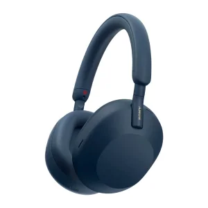 هدفون بی‌سیم سونی مدل WH-1000XM5 با نویز کنسلینگ فعال (ANC)، درگاه شارژ USB Type-C، دارای 4 میکروفون با فناوری Beamforming، پشتیبانی از دستیار صوتی، قابلیت اتصال همزمان به دو دستگاه