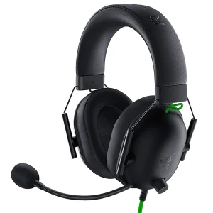 هدست گیمینگ بلوتوثی ریزر مدل BlackShark V2 X با نویز کنسلینگ بدنه، نویز کنسلینگ میکروفون (ENC)، اتصال از طریق جک 3.5 میلی‌متری، دارای صدای فراگیر 7.1 کاناله، دارای تکنولوژی صدای 360 درجه