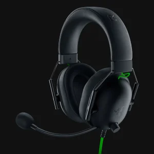 هدست گیمینگ بلوتوثی ریزر مدل BlackShark V2 X با نویز کنسلینگ بدنه، نویز کنسلینگ میکروفون (ENC)، اتصال از طریق جک 3.5 میلی‌متری، دارای صدای فراگیر 7.1 کاناله، دارای تکنولوژی صدای 360 درجه