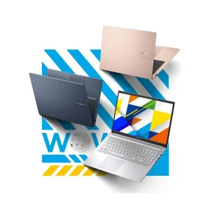 لپ‌تاپ ایسوس مدل Vivobook X1504ZA-NJ247 با پردازنده Core i7-1255U، رم DDR4 8GB با فرکانس 3200MHz، حافظه SSD با ظرفیت 512GB، نمایشگر 15.6 اینچ IPS با وضوح Full HD