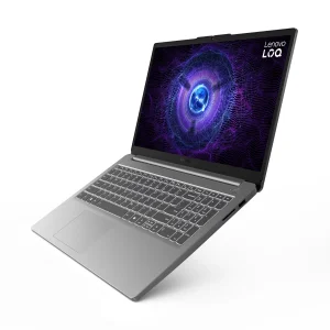 لپ‌تاپ لنوو مدل LOQ 15IAX9E با پردازنده Core i5-12450HX و گرافیک RTX2050 4GB، رم DDR5 16GB با فرکانس 4800MHz، حافظه SSD با ظرفیت 512GB، نمایشگر 15.6 اینچ IPS با وضوح Full HD و نرخ به‌روزرسانی 144Hz، دارای نور پس‌زمینه کیبورد