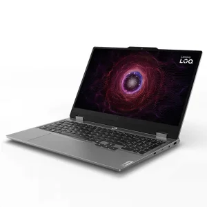 لپ‌تاپ لنوو مدل LOQ 15ARP9 با پردازنده Ryzen 5-7235HS و گرافیک RTX3050 4GB، رم DDR5 12GB با فرکانس 4800MHz، حافظه SSD با ظرفیت 512GB، نمایشگر 15.6 اینچ IPS با وضوح FHD و نرخ به‌روزرسانی 144Hz، دارای نور پس‌زمینه کیبورد،، سیستم‌عامل Windows