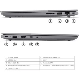 لپ تاپ 16 اینچی لنوو مدل ThinkBook 16 G6 IRL-i3 1315U-16GB DDR5 5200MHz-512GB SSD-IPS-Backlit-Fingerprint - کاستوم شده