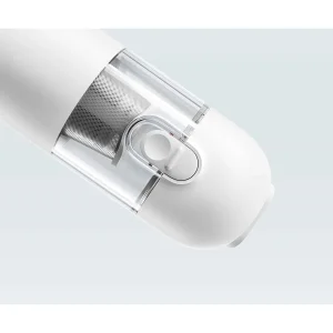 جارو شارژی دستی شیائومی مدل SSXCQ01XY با باتری لیتیوم-یونی 2000 میلی‌آمپر ساعت، توان 120 وات، مکش 13000 پاسکال، فیلتر HEPA با قدرت فیلتراسیون 99.5 درصد، حجم مخزن 100 میلی‌لیتر و وزن 0.5 کیلوگرم