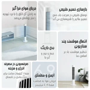 پنکه ایستاده 24 وات شیائومی مدل Smart Tower Fan 2