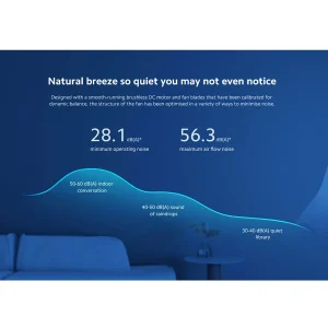 پنکه شارژی شیائومی مدل Xiaomi Smart Standing Fan 2 Pro ظرفیت 2800 میلی آمپر ساعت