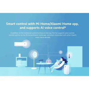 پنکه شارژی شیائومی مدل Xiaomi Smart Standing Fan 2 Pro ظرفیت 2800 میلی آمپر ساعت
