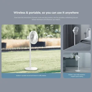 پنکه شارژی شیائومی مدل Xiaomi Smart Standing Fan 2 Pro ظرفیت 2800 میلی آمپر ساعت