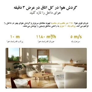 پنکه رومیزی شیائومی مدل Smart Desktop Air Circulation Fan طرح Type-C Input