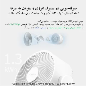 پنکه رومیزی شیائومی مدل Smart Desktop Air Circulation Fan طرح Type-C Input