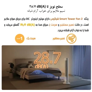 پنکه رومیزی شیائومی مدل Smart Tower Fan 2