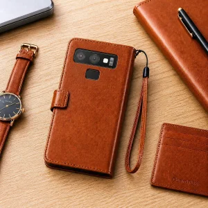کیف کلاسوری گاردتک مدل  Flip cover strap مناسب برای گوشی موبایل سامسونگ Galaxy Note 9 به همراه بند