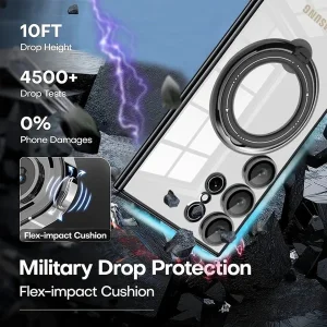 کاور گاردتک آساک مدل Ring Stand Strap مناسب برای گوشی موبایل سامسونگ Galaxy S24 Ultra به همراه بند