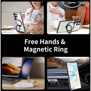 کاور گاردتک آساک مدل Ring Stand Strap مناسب برای گوشی موبایل سامسونگ Galaxy S24 Ultra به همراه بند