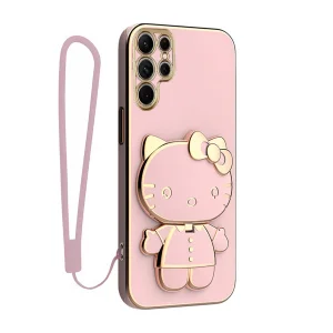 کاور گاردتک آساک مدل Kitty Strap مناسب برای گوشی موبایل سامسونگ Galaxy S24 Ultra به همراه بند
