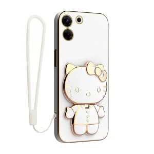 کاور گاردتک آساک مدل Kitty Strap مناسب برای گوشی موبایل تکنو Camon 20 Pro به همراه بندآویز
