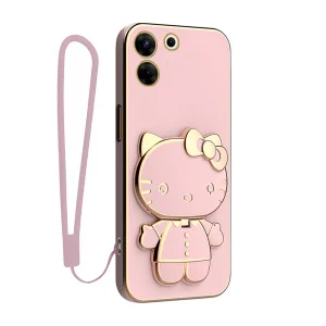 کاور گاردتک آساک مدل Kitty Strap مناسب برای گوشی موبایل تکنو Camon 20 Pro به همراه بندآویز