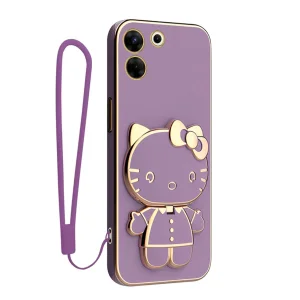 کاور گاردتک آساک مدل Kitty Strap مناسب برای گوشی موبایل تکنو Camon 20 Pro به همراه بندآویز