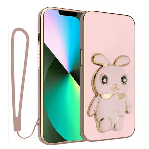 کاور گاردتک اساک مدل Bunny Strap مناسب برای گوشی موبایل اپل آیفون iPhone 13 Pro به همراه بند
