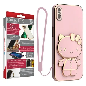 کاور گاردتک اساک مدل Kitty Strap مناسب برای گوشی موبایل اپل iPhone X/ XS به همراه بند