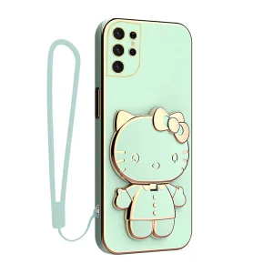 کاور گاردتک اساک مدل Kitty Strap مناسب برای گوشی موبایل سامسونگ Galaxy S21 Ultra به همراه بندآویز