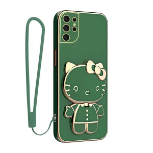 کاور گاردتک اساک مدل Kitty Strap مناسب برای گوشی موبایل سامسونگ Galaxy S21 Ultra به همراه بندآویز