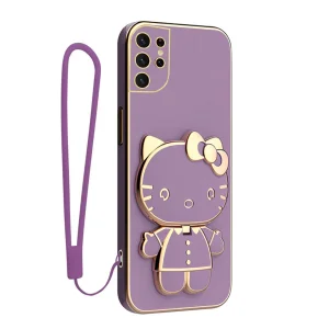 کاور گاردتک اساک مدل Kitty Strap مناسب برای گوشی موبایل سامسونگ Galaxy S21 Ultra به همراه بندآویز