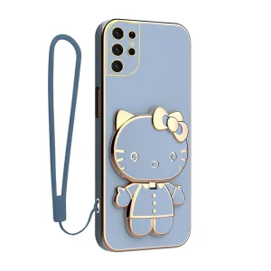 کاور گاردتک اساک مدل Kitty Strap مناسب برای گوشی موبایل سامسونگ Galaxy S21 Ultra به همراه بندآویز