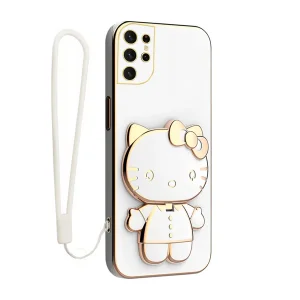 کاور گاردتک اساک مدل Kitty Strap مناسب برای گوشی موبایل سامسونگ Galaxy S21 Ultra به همراه بندآویز