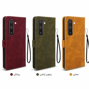 یف کلاسوری گاردتک مدل Flip cover strap مناسب برای گوشی موبایل سامسونگ Galaxy A55 به همراه بند