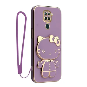کاور گاردتک اساک مدل Kitty Strap مناسب برای گوشی موبایل شیائومی Redmi Note 9 4G به همراه بندآویز