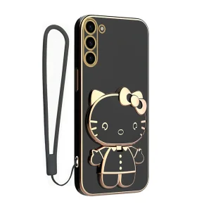 کاور گاردتک آساک مدل Kitty Strap مناسب برای گوشی موبایل سامسونگ Galaxy S23 به همراه بندآویز