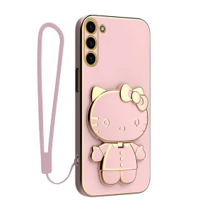 کاور گاردتک آساک مدل Kitty Strap مناسب برای گوشی موبایل سامسونگ Galaxy S23 به همراه بندآویز
