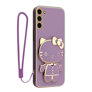کاور گاردتک آساک مدل Kitty Strap مناسب برای گوشی موبایل سامسونگ Galaxy S23 به همراه بندآویز