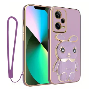 کاور اسپارتان مدل bunny مناسب برای گوشی موبایل شیائومی Poco X5 5G به همراه بند نگهدارنده