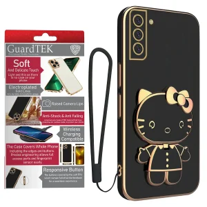 کاور گاردتک آساک مدل Kitty Strap مناسب برای گوشی موبایل سامسونگ Galaxy S21 به همراه بندآویز