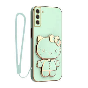 کاور گاردتک آساک مدل Kitty Strap مناسب برای گوشی موبایل سامسونگ Galaxy S21 به همراه بندآویز
