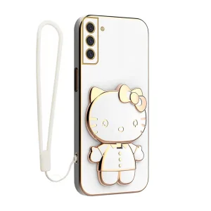 کاور گاردتک آساک مدل Kitty Strap مناسب برای گوشی موبایل سامسونگ Galaxy S21 به همراه بندآویز
