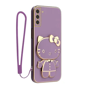 کاور گاردتک آساک مدل Kitty Strap مناسب برای گوشی موبایل سامسونگ Galaxy S21 به همراه بندآویز