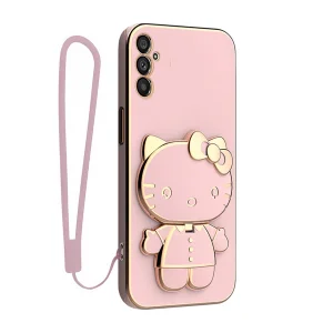 کاور گاردتک آساک مدل Kitty Strap مناسب برای گوشی موبایل سامسونگ Galaxy M55/ C55 به همراه بندآویز