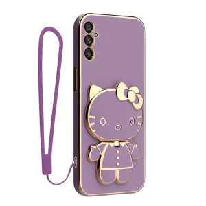 کاور گاردتک آساک مدل Kitty Strap مناسب برای گوشی موبایل سامسونگ Galaxy M55/ C55 به همراه بندآویز