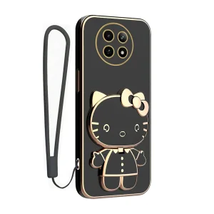 کاور گاردتک آساک مدل Kitty Strap مناسب برای گوشی موبایل ریلمی 12 5G به همراه بندآویز